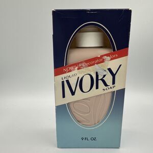 Liquid Ivory Soap 9 Oz. Pink Pump Decorator Dispenser in Sealed Box 1982 Vintage